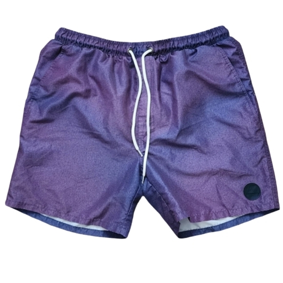 Surfmentality Men's Large Purple Two Toned‎ Performance Swim Trunks - Picture 1 of 7